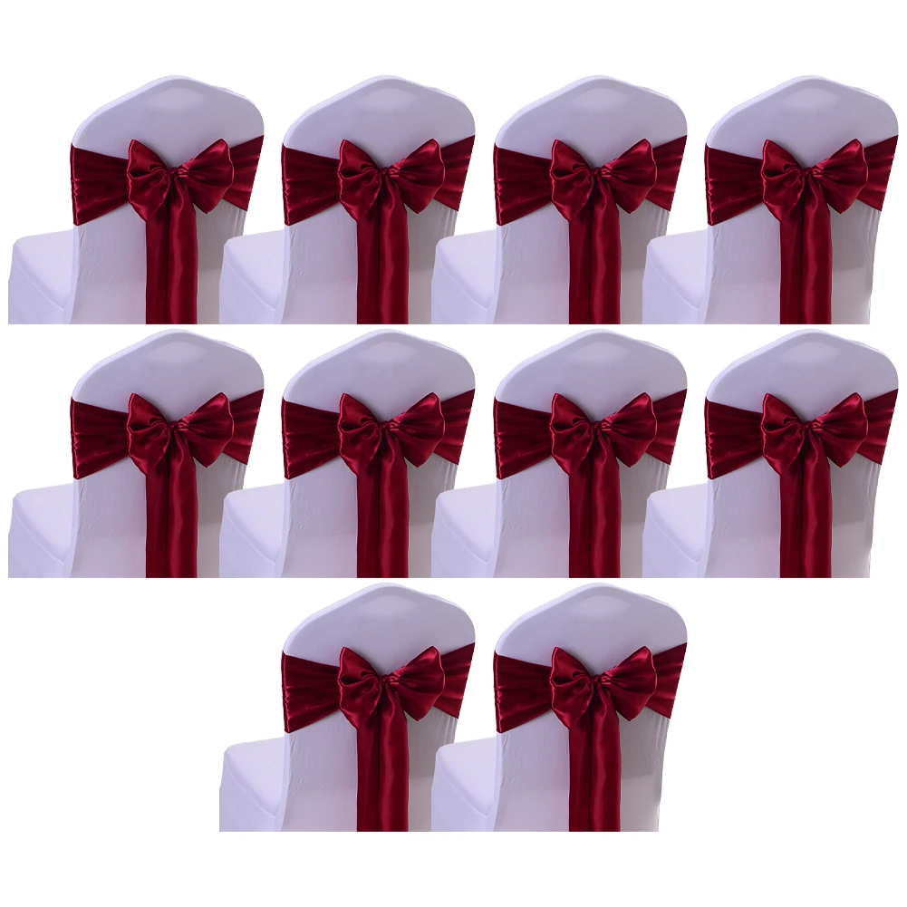 Chair Cover Chair Sash Bands For Wedding Decorations Party Hotel Satin Chair Cover Brand New Durable High Quality