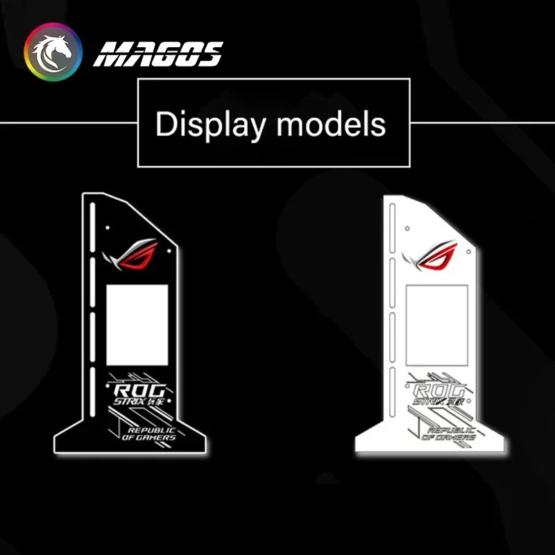 Suporte de Placa Gráfica Vertical Suporte Vga Gpu 2.4 Led Monitor Screen Aida 64 pc Gamer 5v Rgb Sync - Imagem 5