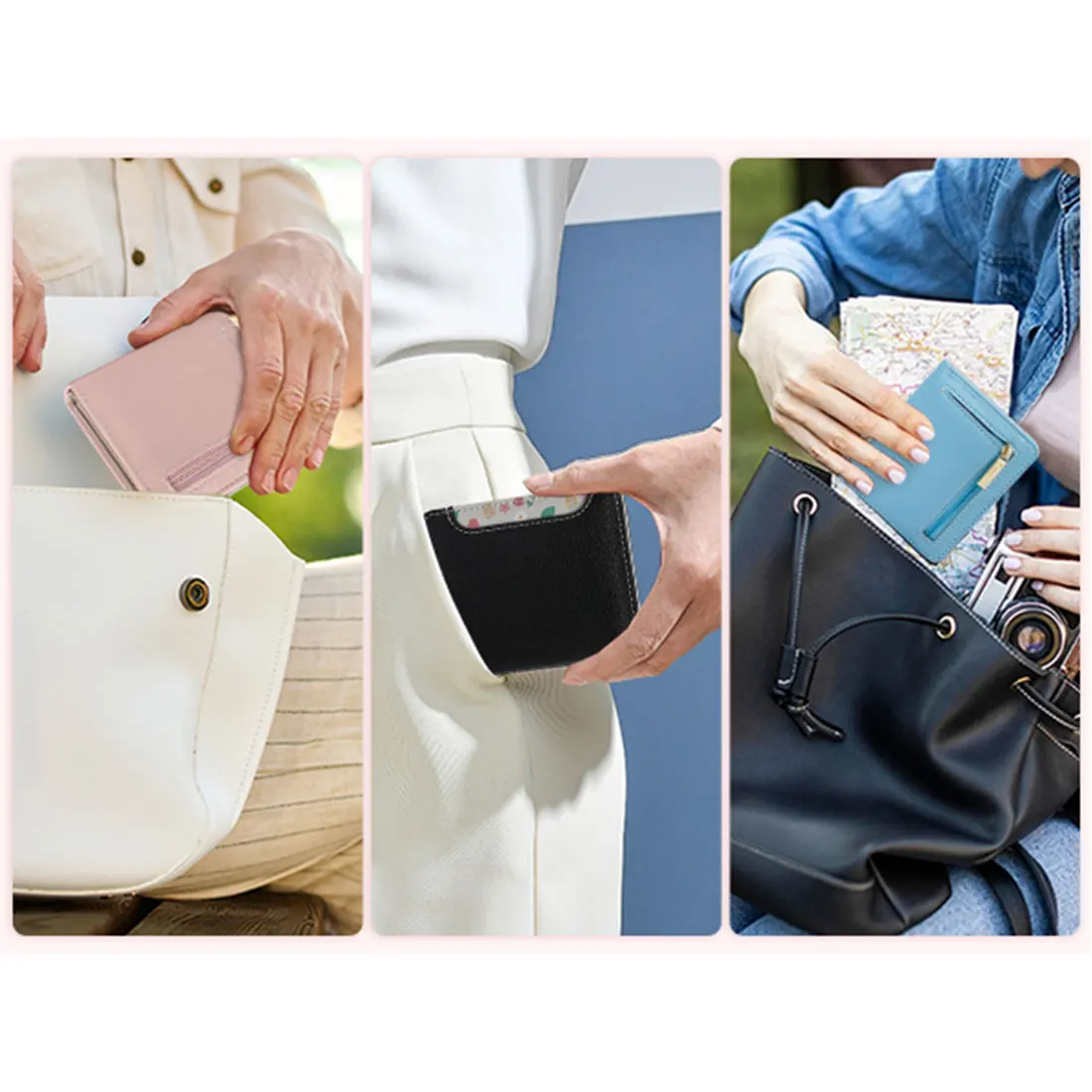 Pomelo Best Womens Wallet Soft Small Coin Purse - Stylish Bifold RFID Blocking with Zipper Coin Pocket ID Window Lightweight 6