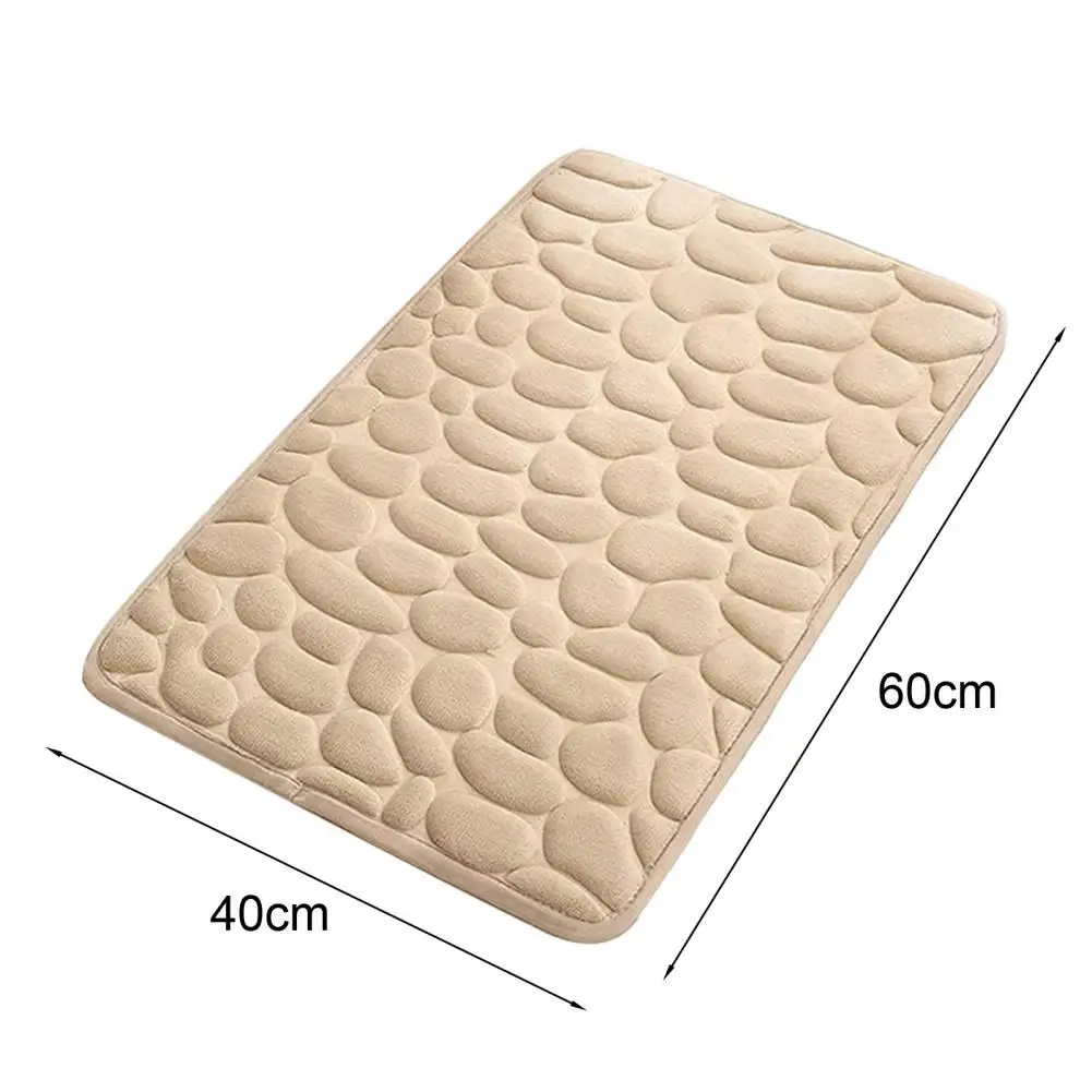 60*0cm Floor Carpet Pebble Pattern Water Absorption Non Slip Soft No Odor Bathroom Rug Bedroom Entry Bath Shower Bathtub Carpet