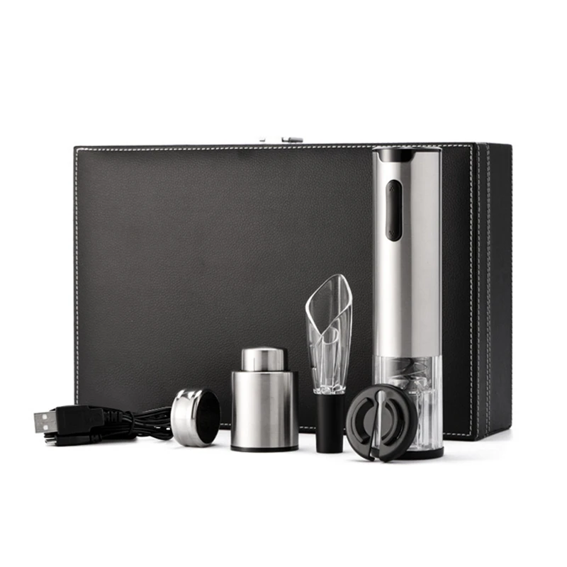 

5-In-1 Bottle Opener Set Rechargeable Multifunctional Wine Set Gift Box