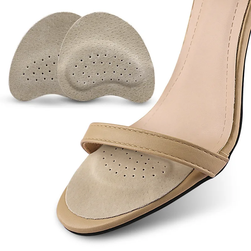 Leather Forefoot Pads for High Heels Soft Sweat-absorbing Anti-slip Stickers Summer Sandals Self-adhesive Invisible Non-slip Pad