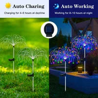 Solar Firework LED Stake Lights Outdoor Garden Decor Pathway Fairy Light Waterproof Yard Lawn Patio Landscape Decor Solar Lamp 2
