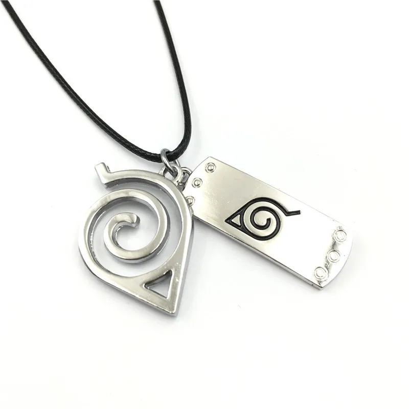 

Hot Anime Konoha Symbol Pendant Fashion Rope Chain Necklace Cos Jewelry