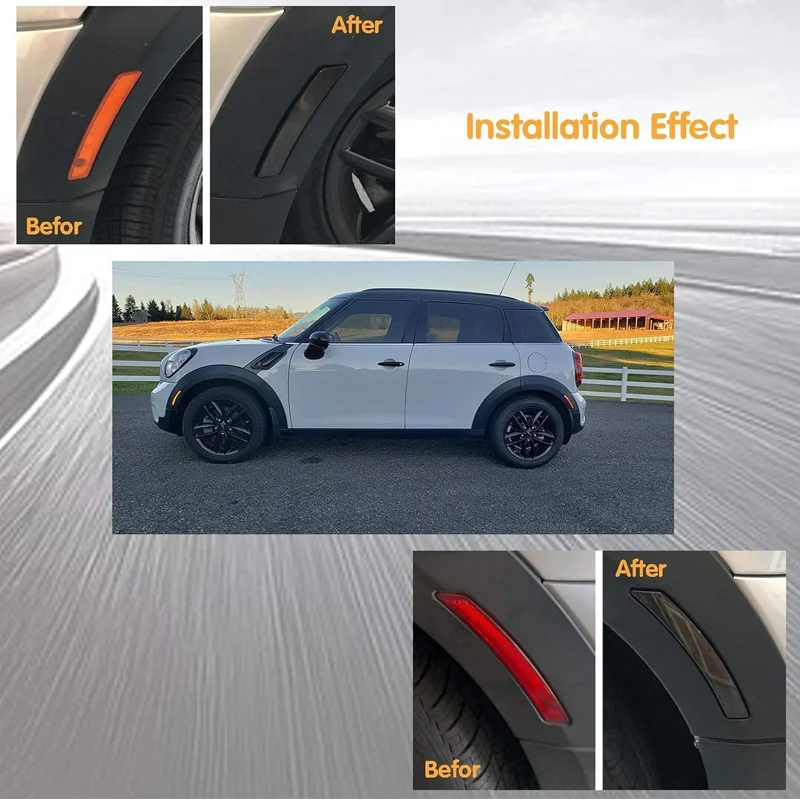 High-Performance LED Side Marker and Bumper Reflector Lights (Red)