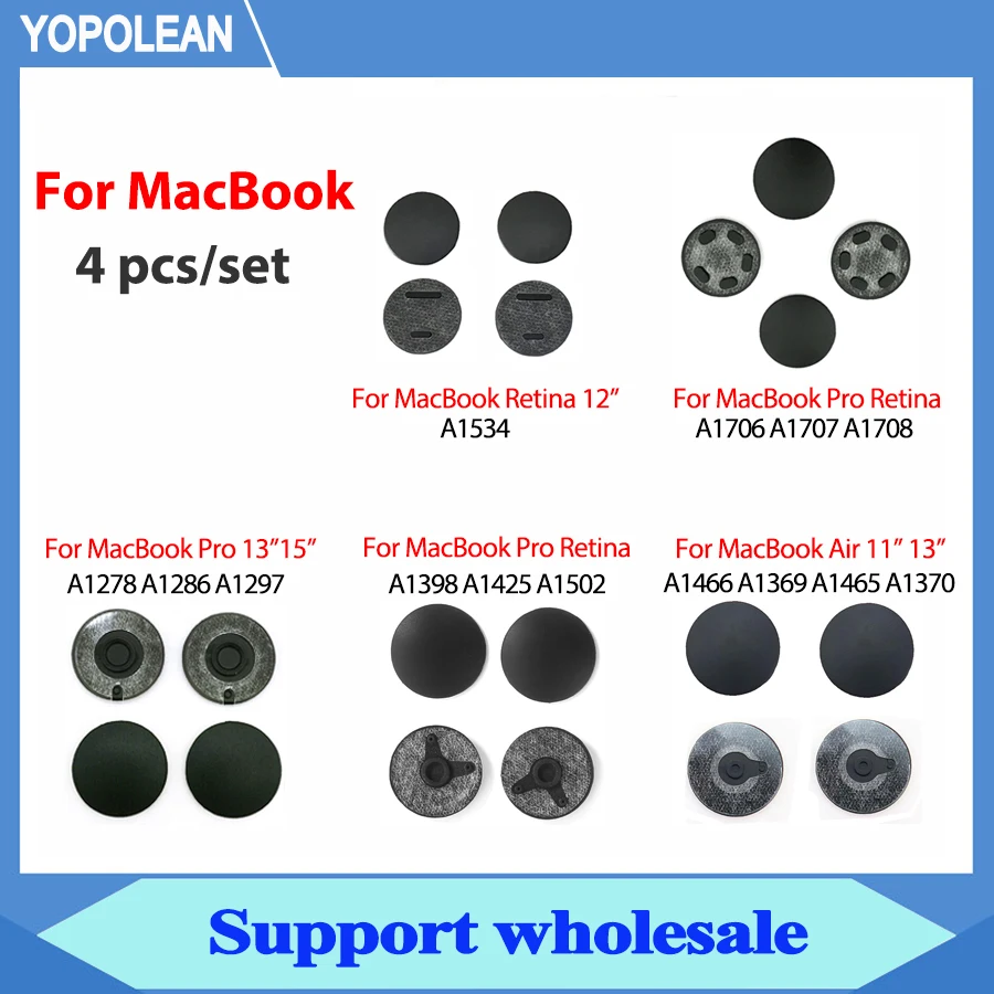 4pcsLaptopFootPadBottomCaseRubberFeetForMacbookProAirA1278