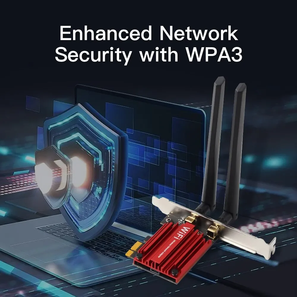 Wi-Fi 6E 5400 Мбит/с, три диапазона, 2,4G/телефон/6 ГГц, беспроводной PCIE адаптер, совместимый с Bluetooth 5,2, сетевая Wi-Fi карта для ПК Win 10/11 MT7921