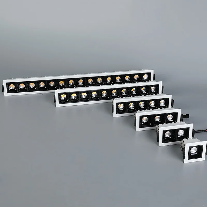 Dimmable embedded Grille lamp Spot Light 2W 4W 6W 10W 20W 30W COB LED Tube light AC85~265V LED lamp for indoor lighting
