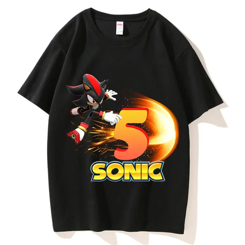 thumbnail image 1 of Camiseta de Sonics The Hedgehog con número de cumpleaños, ropa gráfica para niños y niñas, camisetas para niños, camisetas de manga corta kawaii, 1 of 5