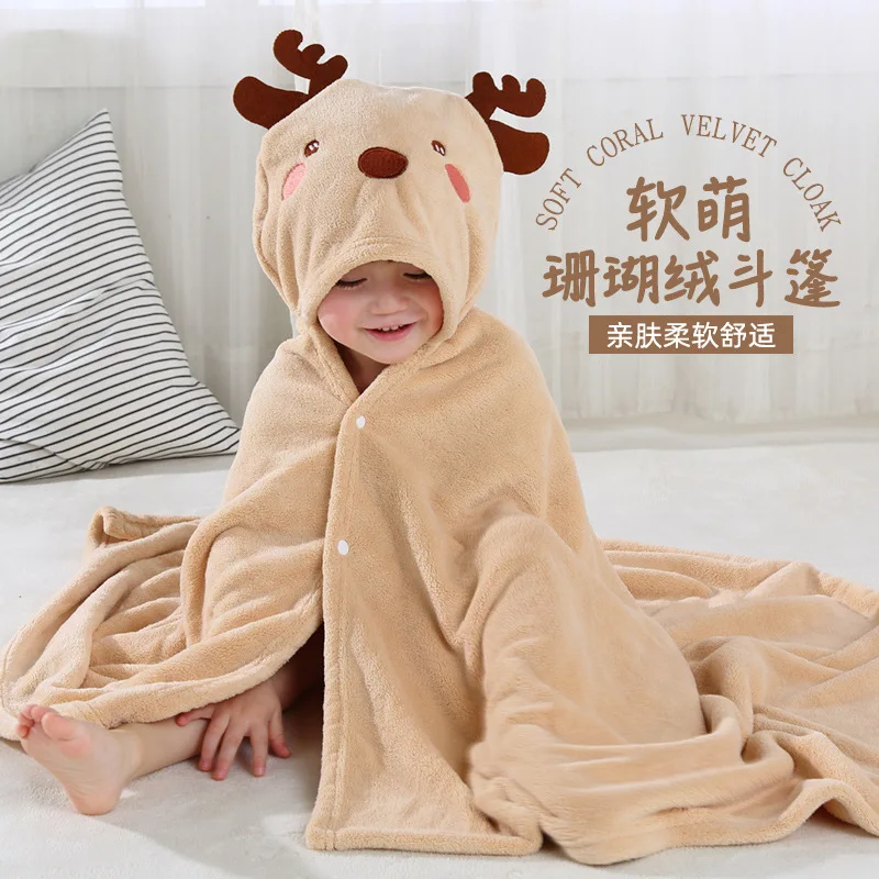 Children's Bath Towel Cape Quick Drying Bathrobe Hooded Cartoon Cape Baby Baby with Hooded Bath Towel 2021 newest baby bath towel children s hooded bathrobe cartoon animal cape