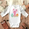 My 1st Easter Newborn Baby Spring Summer Rompers Infant Body Long Sleeve Rabbit Jumpsuit Easter Outfits Toddler Boy Girl Clothes 6