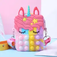 Silicone Coin Purse for Girls Messenger Bag Silicone cute animal bag messenger bag coin purse for kids stress relief pop fingert 2