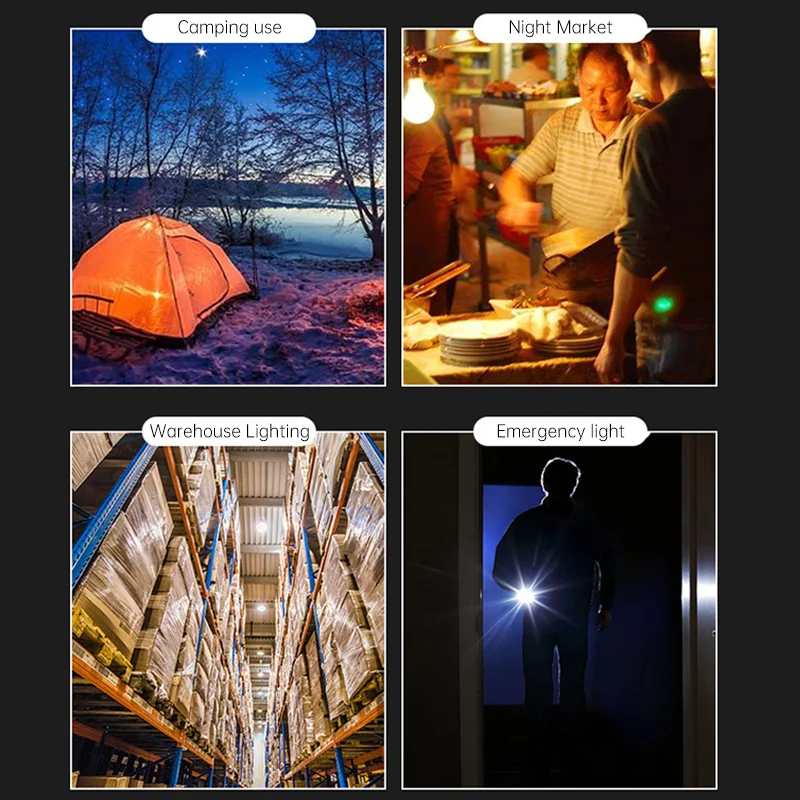9W/12W/15W LED Emergency Light Bulb Multi-purpose Power Outage Portable Handheld Rechargeable
