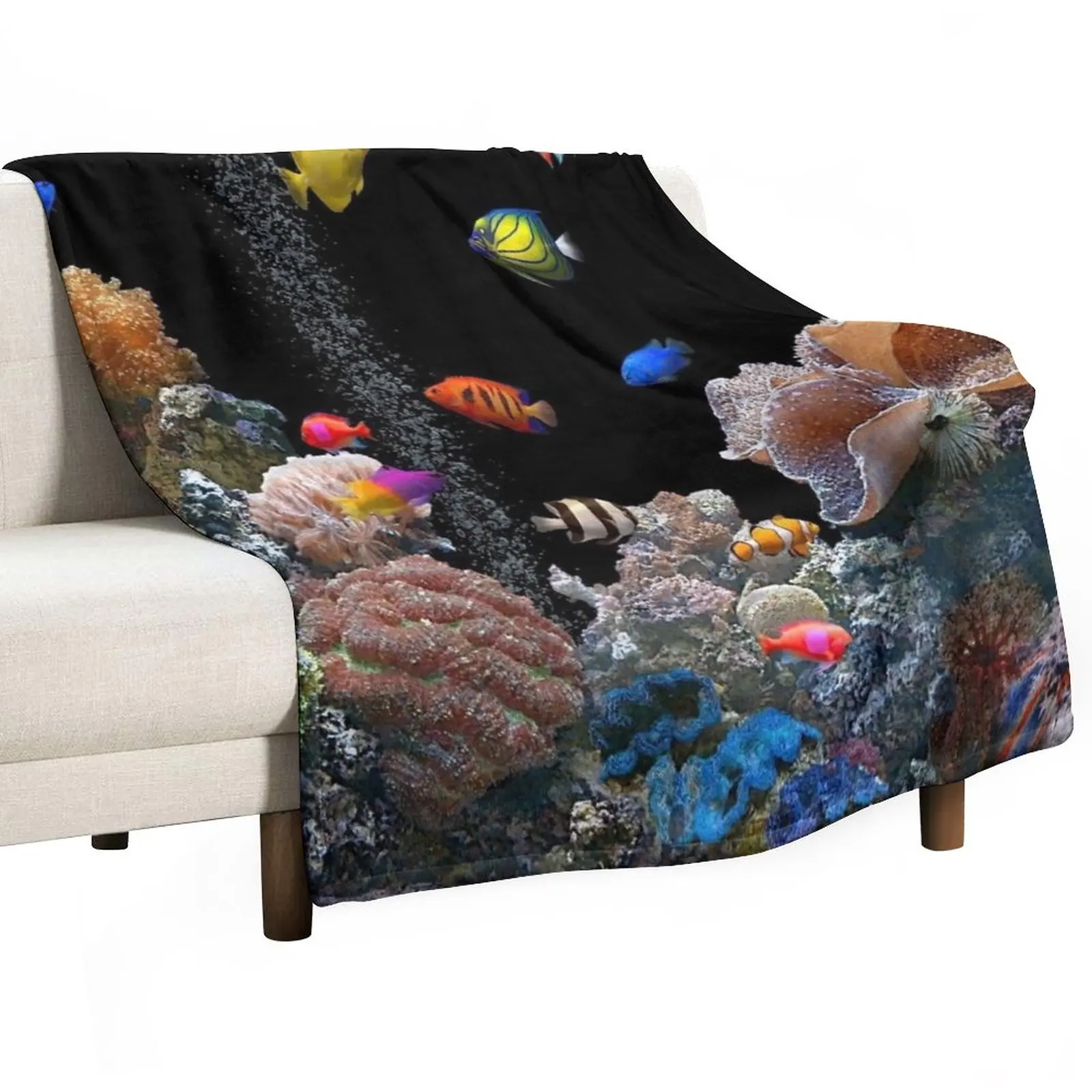 

Tropical fish Throw Blanket Decorative Blankets Sofa Throw Blanket Flannel Blanket Blanket For Sofa