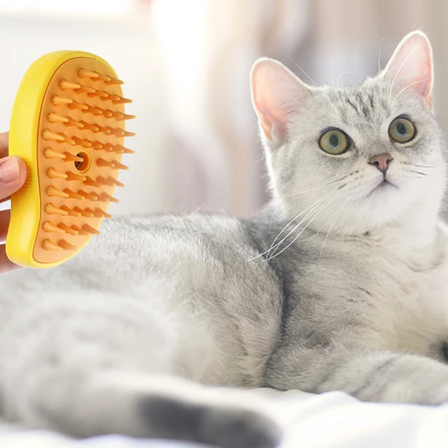 3 In 1 Cat Steamy Brush spazzola autopulente per cani e gatti a vapore per  massaggio pettine per la rimozione dei peli di cani e gatti spazzole per la  cura degli animali