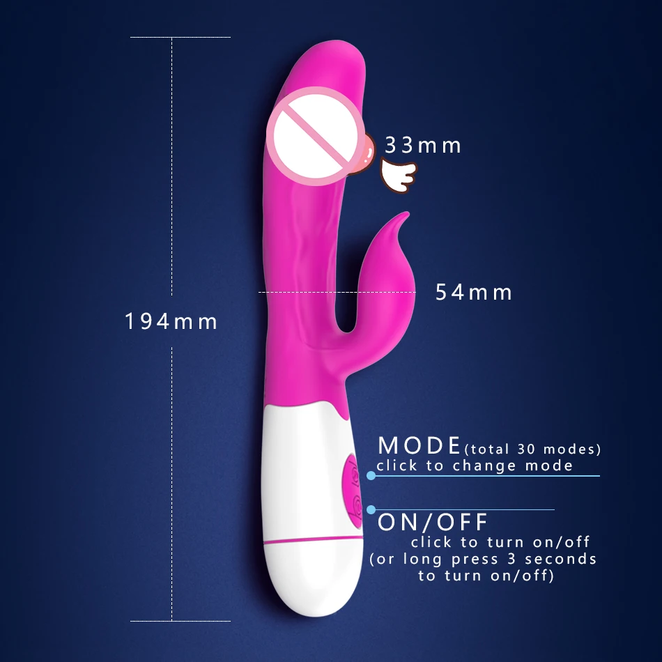30 Speeds Double Penetration Vibrator for Vagina Clitoris Erotic Product Fidget Sex Toys for Woman Adults 18 Intimate Goods Shop