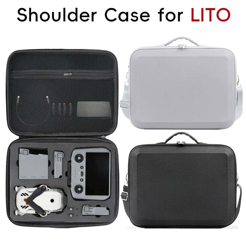 DJI Lito1/X1 드론용 휴대용 케이스, 방수 PU 보관 가방 어깨끈이 있는 휴대용 여행용 정리함 보호 커버