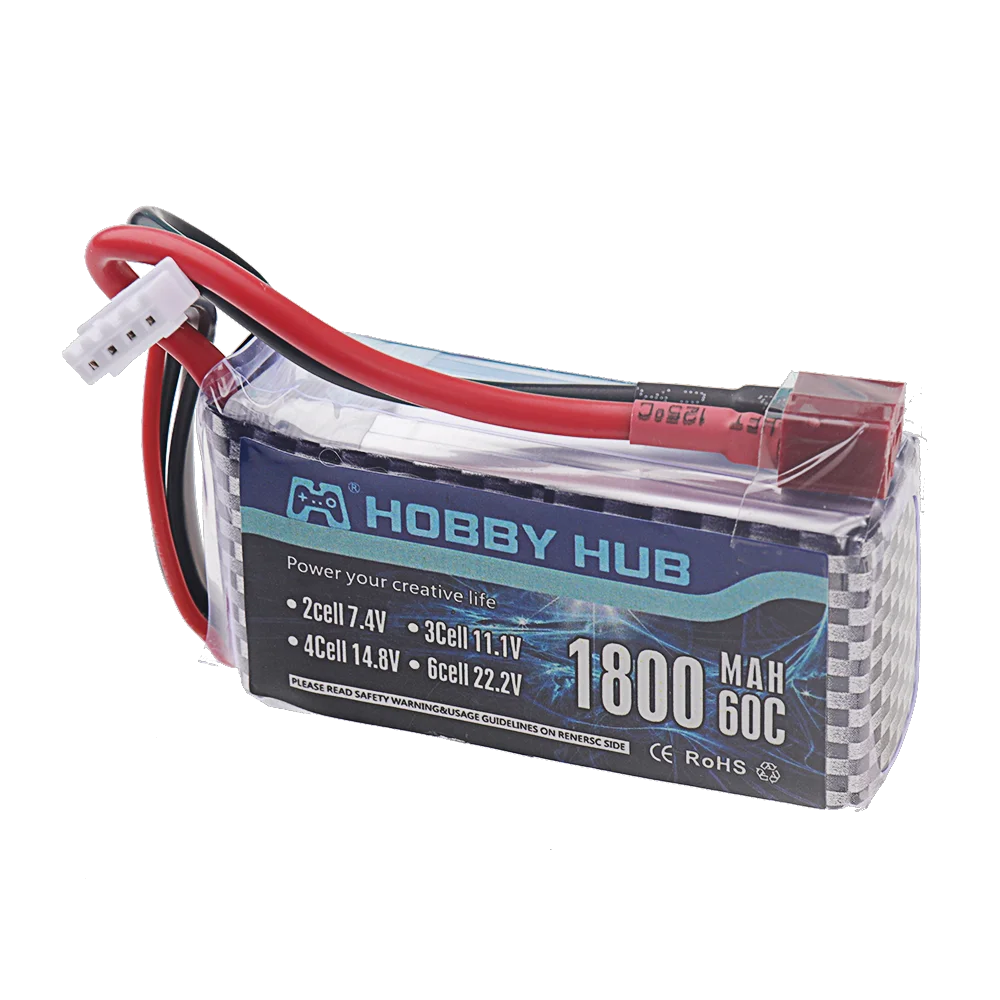 Pack batterie LiPo 11.1V 2200-5200mAh avec câbles et connecteur T/X60 pour drone ou voiture.