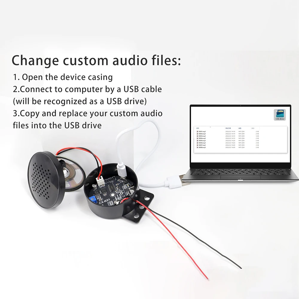 Voice Prompter MP3 Audio Module with Customized Playback and Start Voice Feature