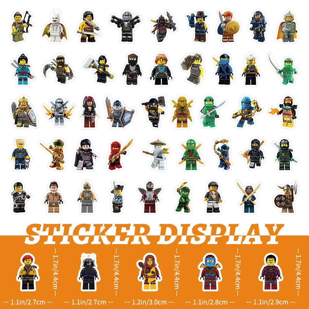 Cartoon Ninja Stickers 100pcs for Skateboard Refrigerator Computer Luggage