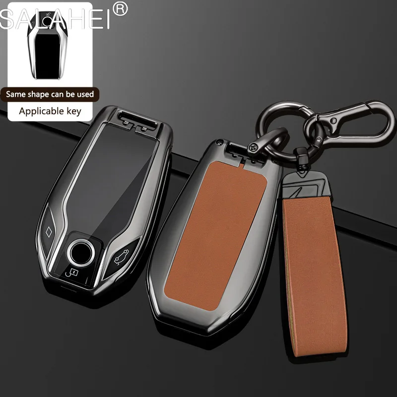 

Zinc Alloy Leather Car Remote Smart Key Cover Case Shell for BMW 5 7 series G11 G12 G30 G31 G32 i8 I12 I15 G01 X3 G0 Accessories