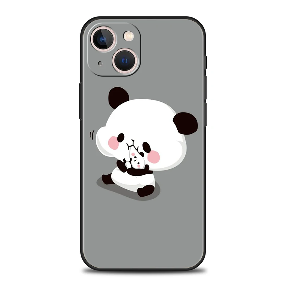 Bubududu Panda Handy hülle Abdeckung für iPhone 16 15 14 13 12 11 Pro Max 7 8 plus xr xs Silikon Soft Fundas Shell Capas Taschen Coque – Detail 6
