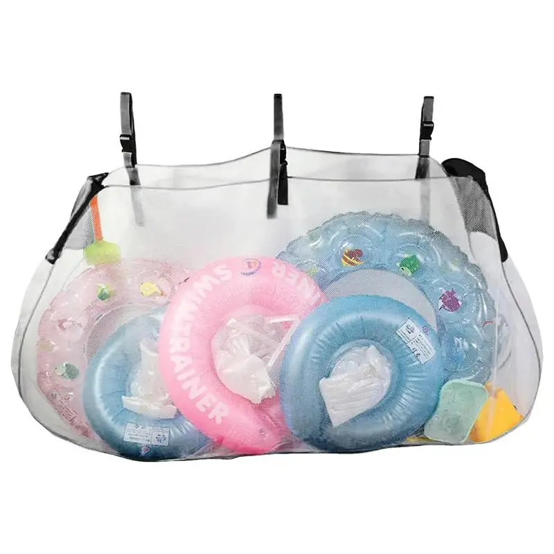 

Pool Toy Storage Net Foldable Pool Storage Bag Hangings Pool Toy Storage Swimming Pool Bag Adjustable Pool Float Organizer Pool