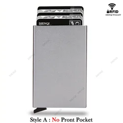 Sleek RFID - Blocking Slim Wallet for Men & Women - Minimalist Black Card Holder (Grey A)