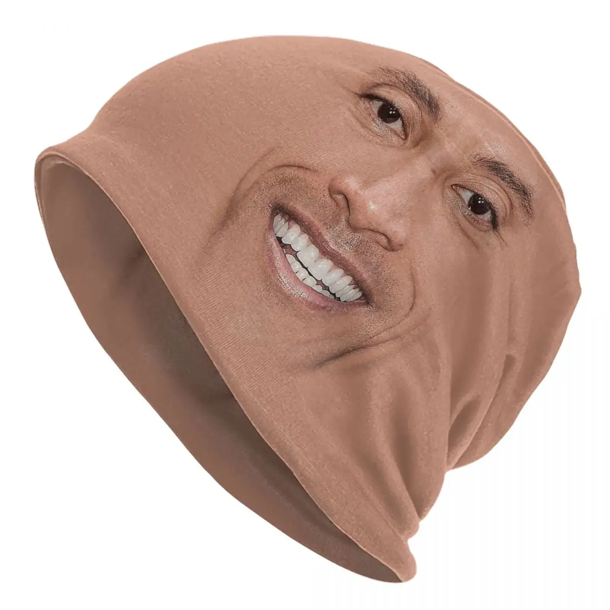 

The Rock Dwayne Face Cap American Actor Johnson Goth Adult Street Skullies Beanies Hats Spring Warm Head Wrap Bonnet Knit Hat