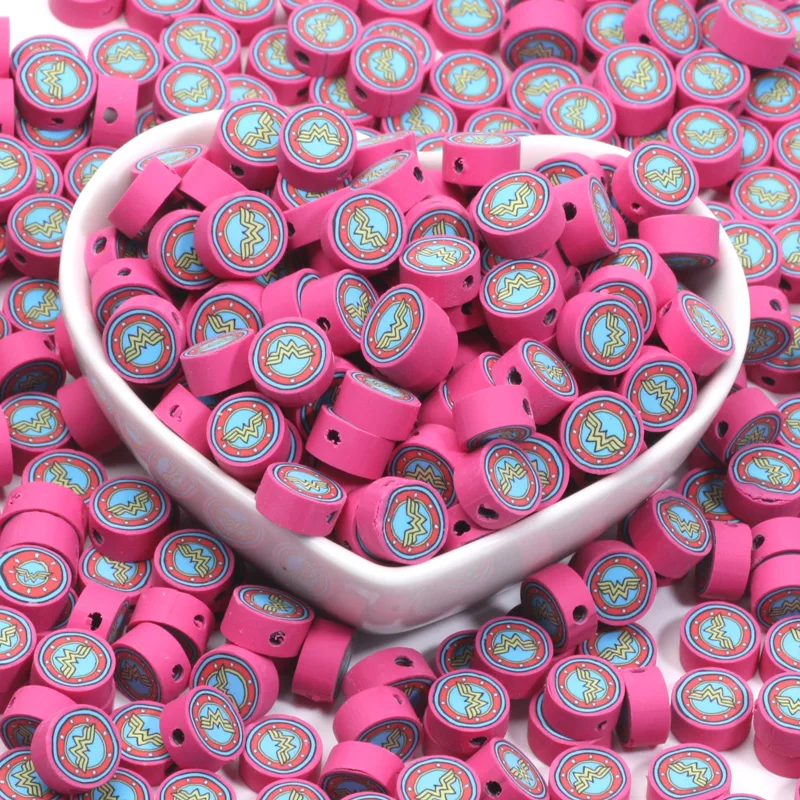 20-100pcs 9mm Cartoon Polymer Clay Beads Loose Spacer Beads For Jewelry Making Diy Bracelet Earrings Phone Chain Accessories