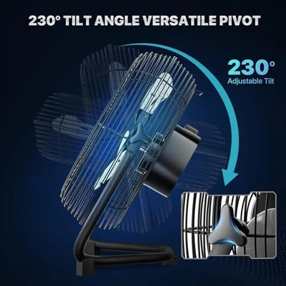 Industrial Floor Fan High Velocity Air Circulator 3 Speed Tilt Portable Metal Fan Quiet Operation Garage Workshop Bedroom 5