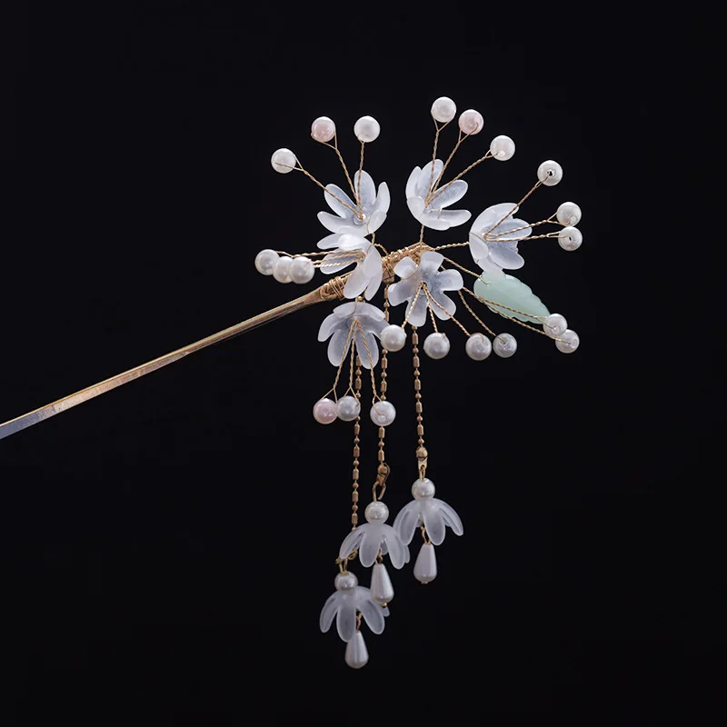 

Daily Retro with Cheongsam Pan Hair Han Clothing Hair Ornaments Costume Headdress Hairpin Female Antique Style Tassel