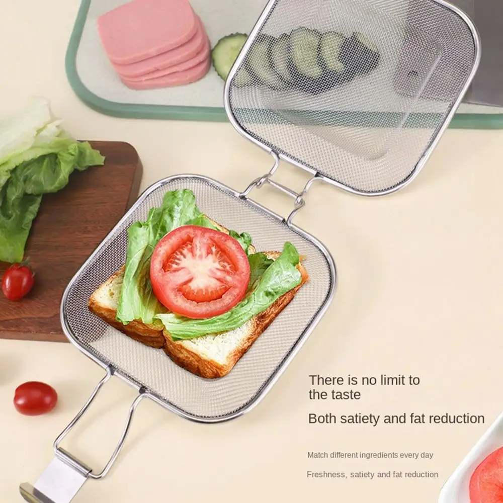 

Paninis пресс для тостов, сетчатый зажим из нержавеющей стали, Ручной пресс типа сэндвич, многофункциональный