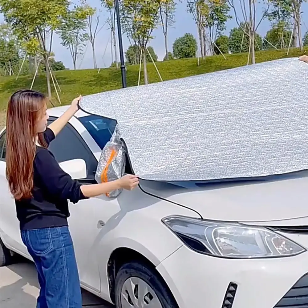 Aluminum Film Car Windshield Cover Anti-Fog Windproof Windshield Sunshades UV Protection Anti-Frost Car Sun Shade