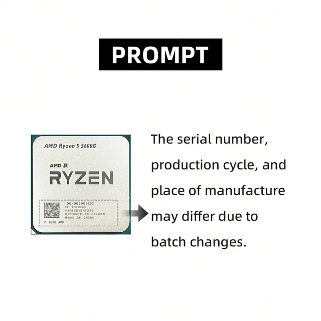 AMD Ryzen 5 5600G는 고성능 CPU와 AMD Radeon 그래픽을 결합한 멀티태스킹에 적합한 데스크탑 프로세서이다.