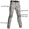 Softair Paintball Tactical Suits Work Clothing Uniform Multi Pockets Combat Camo Shirts Hood Cargo Pants +Pads Hunting Clothes 6