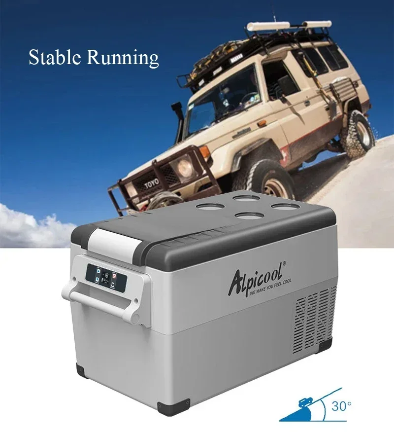 Alpicool Car Refrigerator 35/45/55L Freezer Cooler Compressor Adjustable Temperature Control 12/24V for Car Home Use Auto Fridge