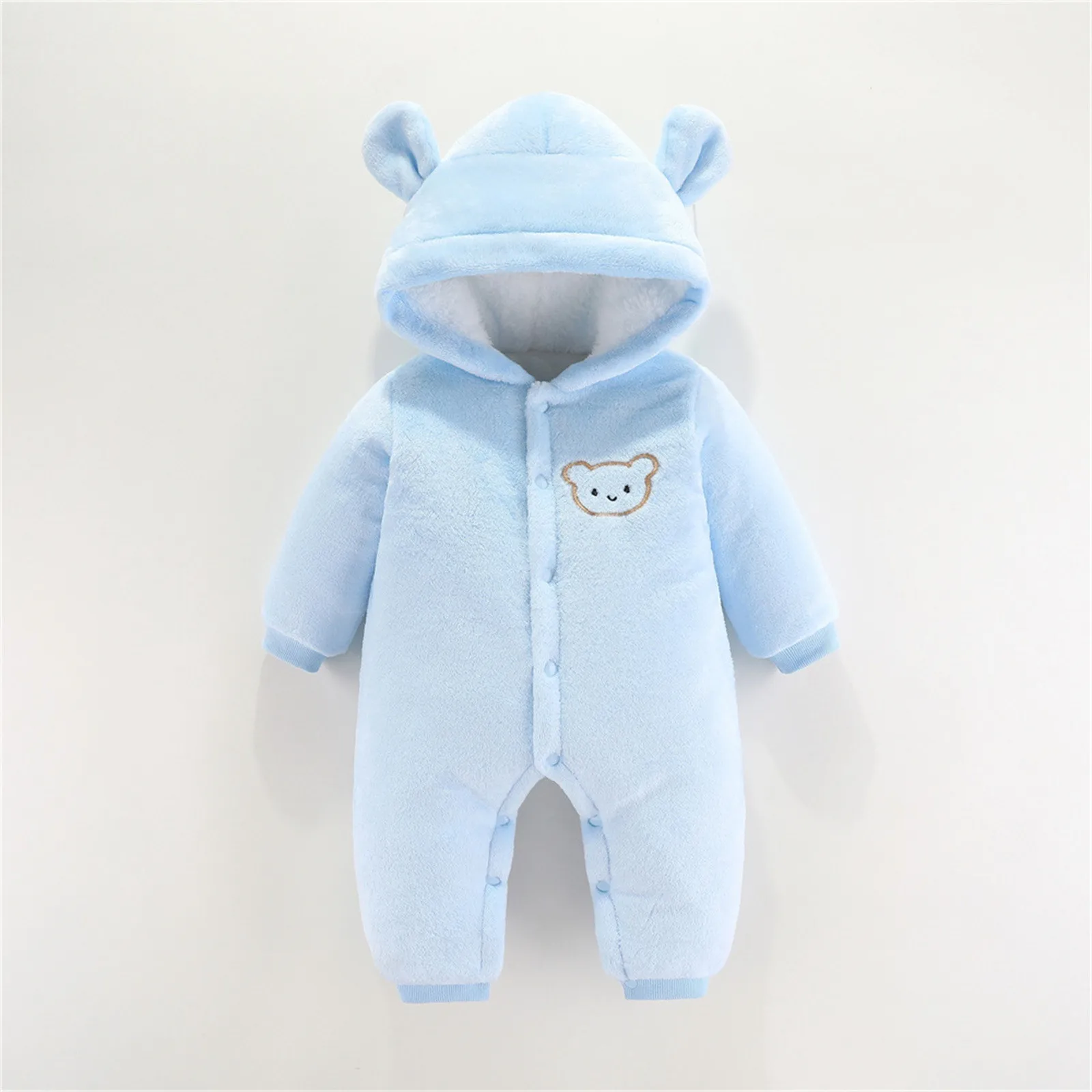 

Autumn Baby Boys Cute Cartoon Hooded Romper Infant Jumpsuits Winter Warm Thicken Cotton Rompers 0-12Month Girls Bodysuit Clothes