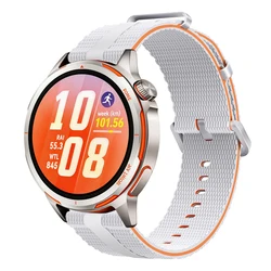 Two - Tone Sports Silicone Band - Replacement Wrist Strap for 22mm (White)