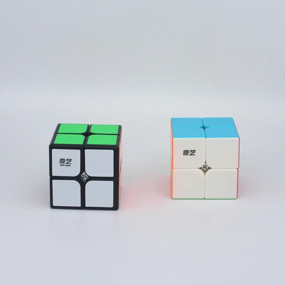 [Picube] QiYi QiD 2x2 스티커리스 매직 큐브 스피드 포켓 큐브 S2 2x2x2 블랙 퍼즐 큐보 어린이를 위한 교육용 장난감