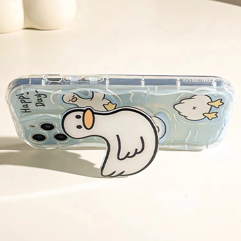 Gaga Duck Grip Tok Cartoon Soft Wave TPU Phone Case