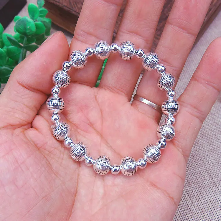 

Браслет из серебра 925 пробы с имитацией серебра для мужчин и женщин