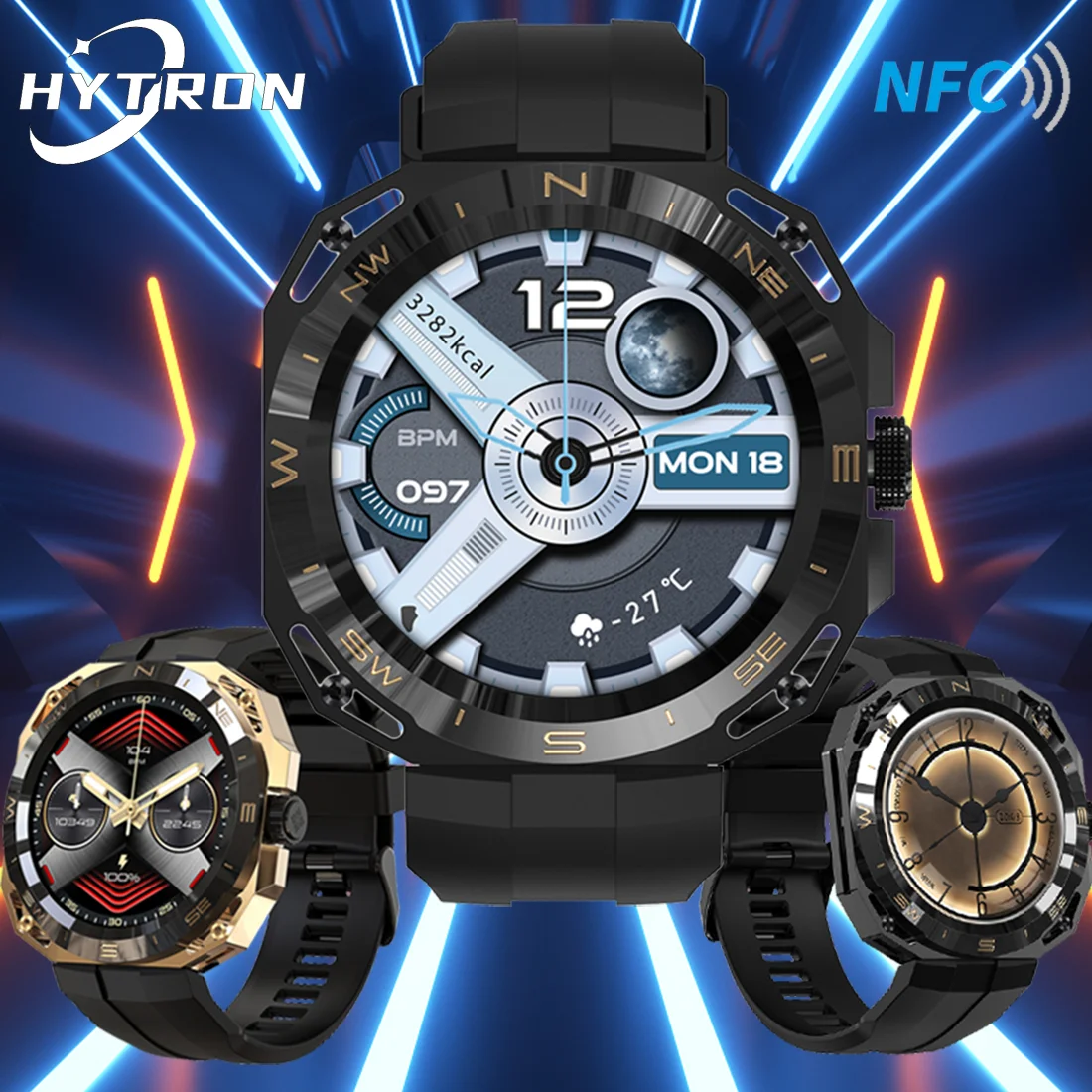

For HUAWEI Smartwatch Men GT Cyber HD AMOLED GPS trajectory Sports Watches Dual Bluetooth Chip Call Waterproof Smart Watch Women