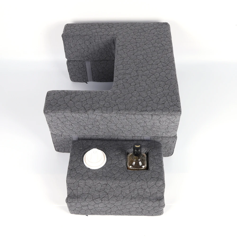 Extra Large Reading & Gaming Pillow with Cup Holder Adjustable for Reading Gaming Working and More for Sitting in Bed Floor Sofa