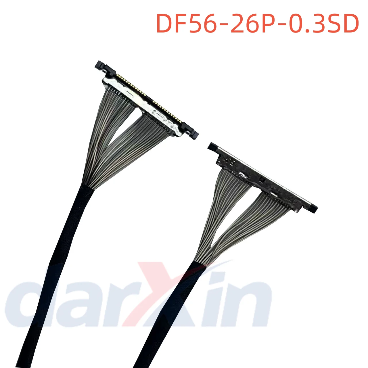 Extremely fine coaxial DF56-26P-0.3SD HRS connector with a spacing of 0.3 and 100mm length of 26P 46AWG can be used