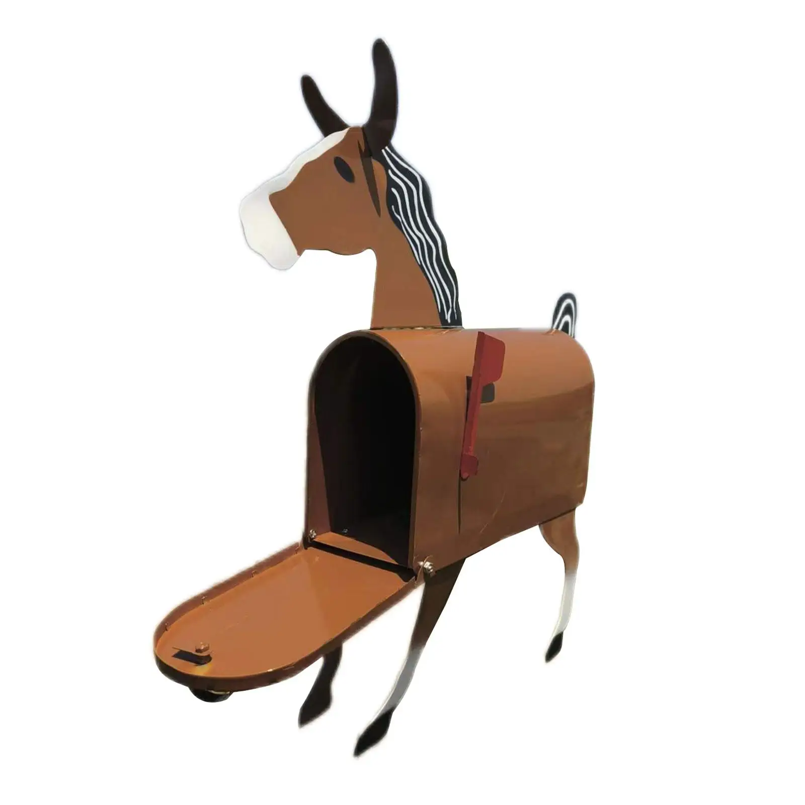 Unique Chicken Cow Horse Mailbox Metal Wall Mounted Post Garden Animal Mailboxes Crafts Outside Box Decoration Farm Weather I1H3
