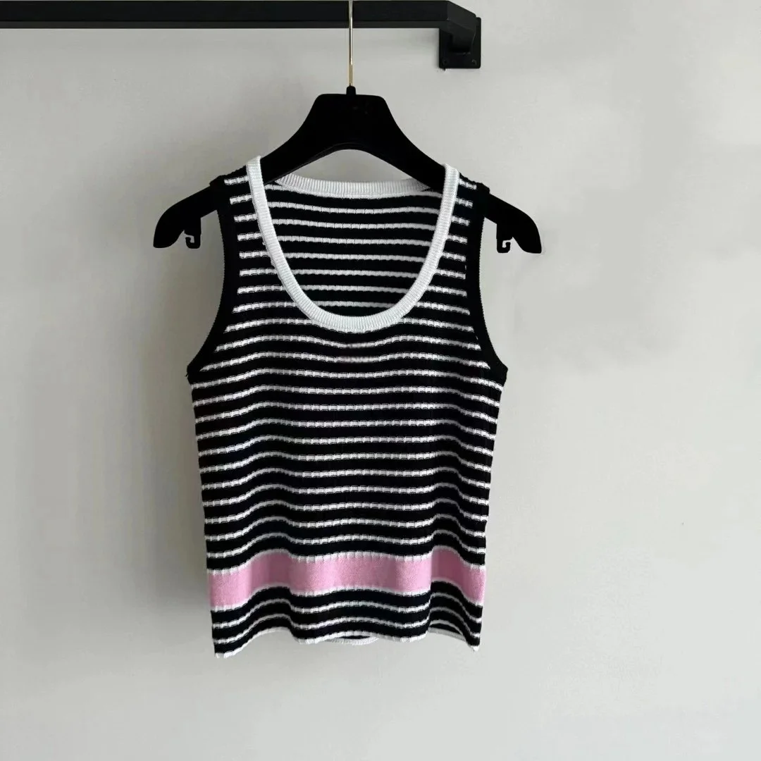 

Early Spring New Fashion Women's Knitted Tank Top Striped Top