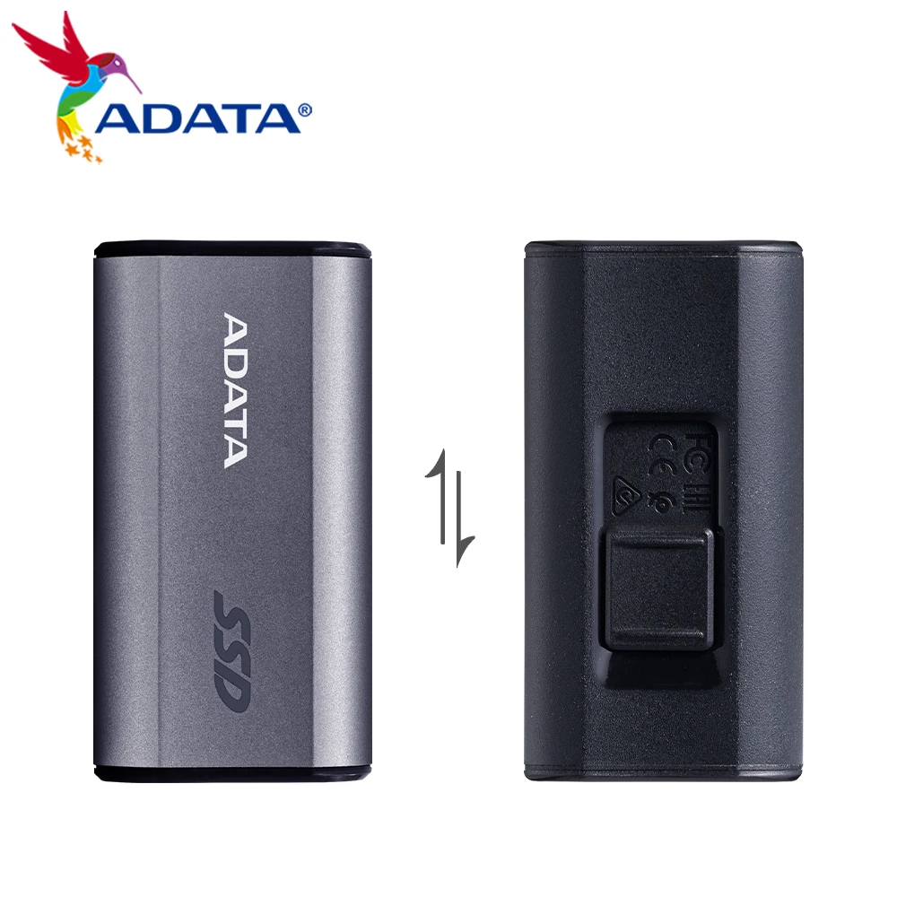 ADATA SC750 외장 SSD USB 3.2 500GB 1000GB Gen2 1050MB/s 휴대용 솔리드 스테이트 드라이브 내장형 접이식 USB-C 드라이브