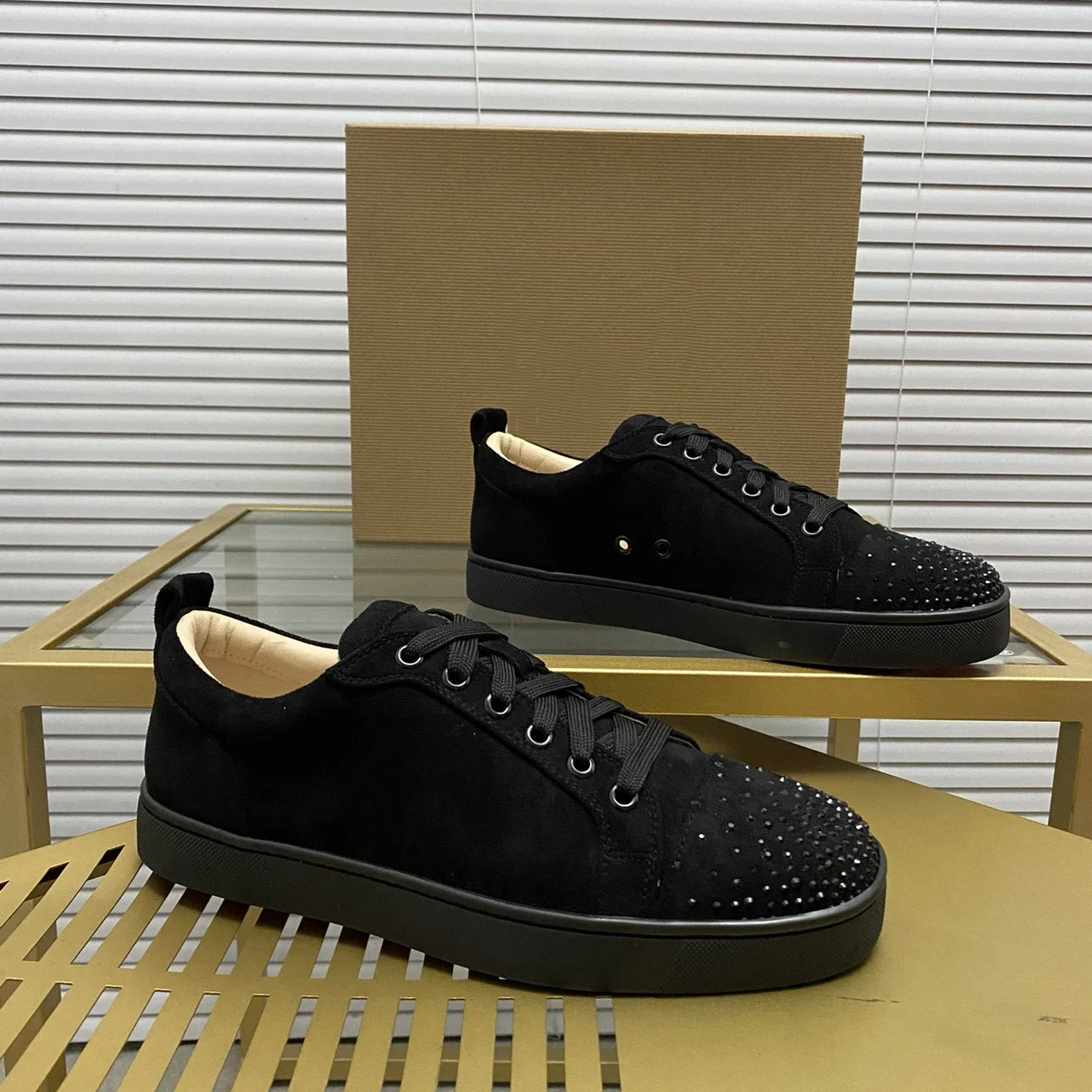 

LUXURYDITA Designer Men Casual Sneakers Real Leather Red sole Luxury Womens Tennis Shoes 35-48 Fashion Unisex loafers MD94