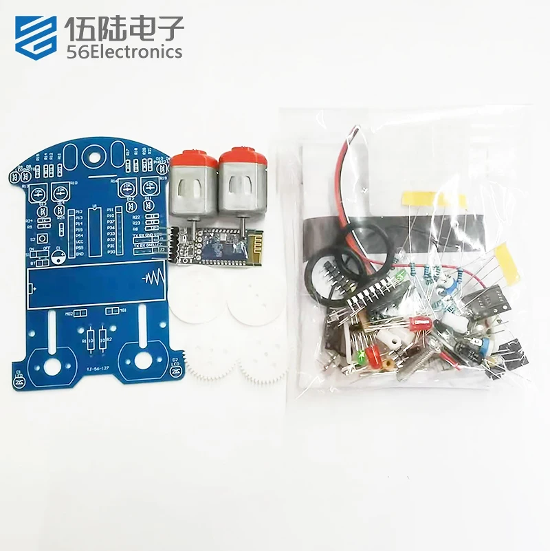 Electronic Kit D2-5 Smart Car Project Kits Line Following Robot Soldering Learning Electronics Kit for School Experiment